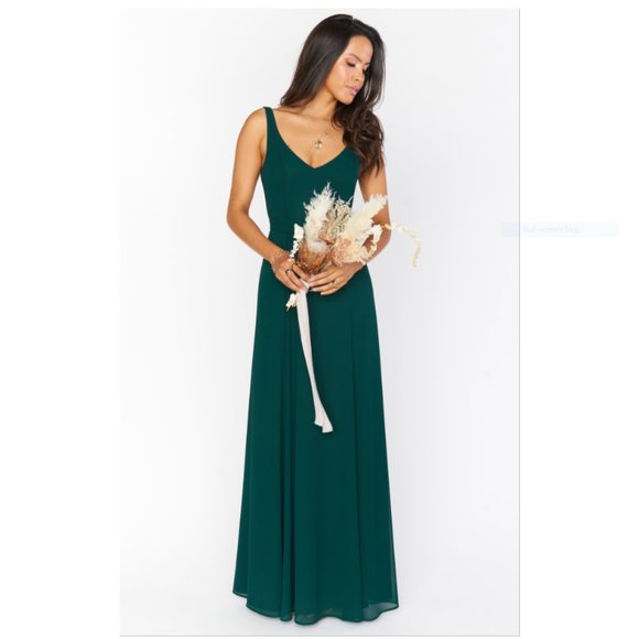 Show Me Your MuMu Dresses & Skirts - SHOW ME YOR MUMU Jenn Maxi Dress Emerald Chiffon M